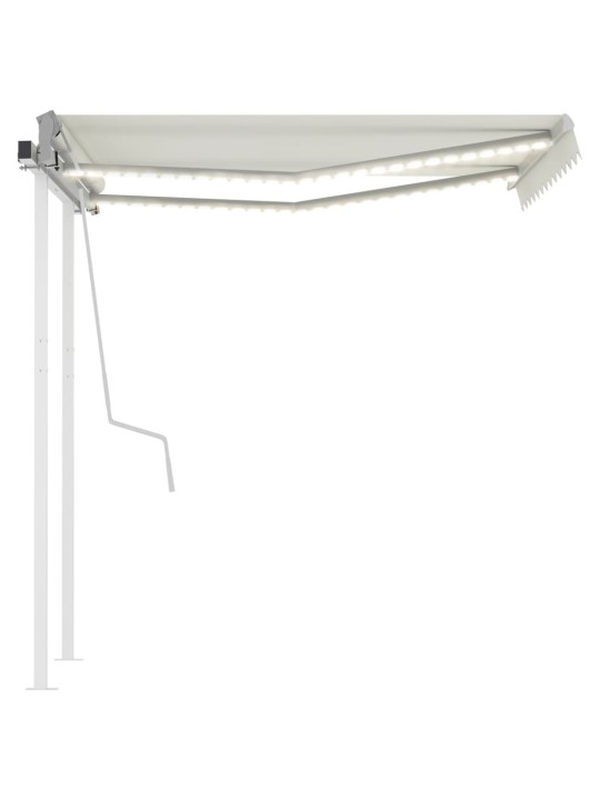 Manuaalisesti kelattava markiisi led-valot 3x2,5 m kerma