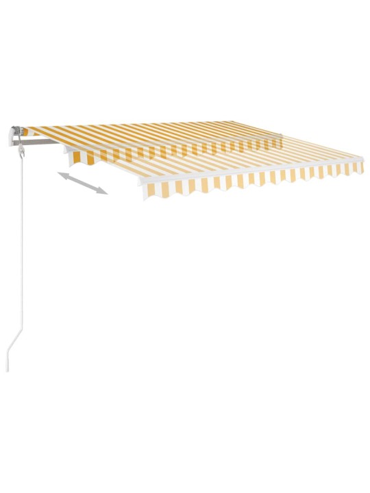 Manuaalisesti kelattava markiisi led-valot 3x2,5m keltavalko.