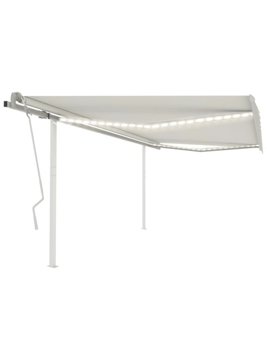 Manuaalisesti kelattava markiisi led-valoilla 4,5x3 m kerma