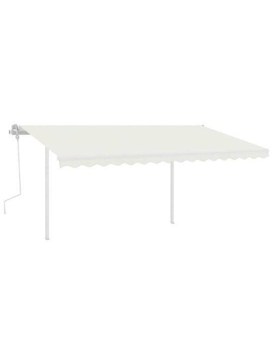 Manuaalisesti kelattava markiisi led-valoilla 4,5x3 m kerma