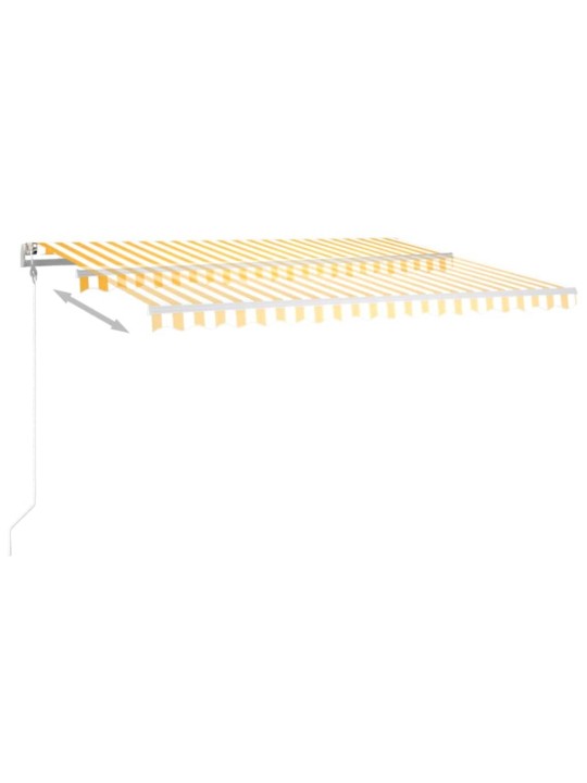 Manuaalisesti kelattava markiisi led-valot 4,5x3 m keltavalk.
