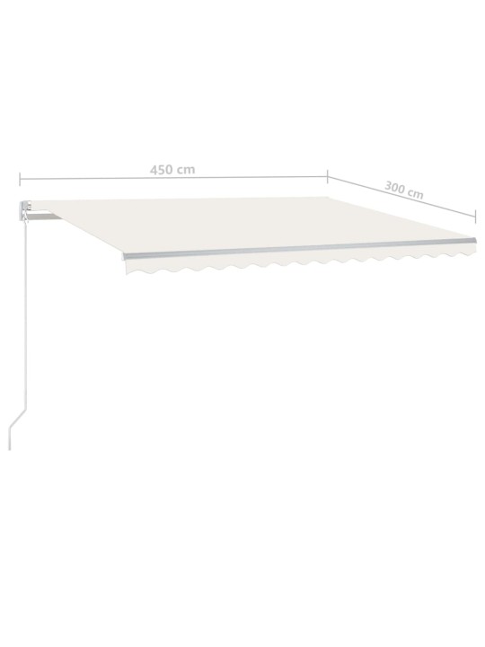 Sisäänkelattava markiisi LED ja tuulisensori 4,5x3 m kerma