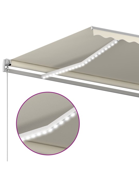 Sisäänkelattava markiisi LED/tuulisensori 6x3 m kerma