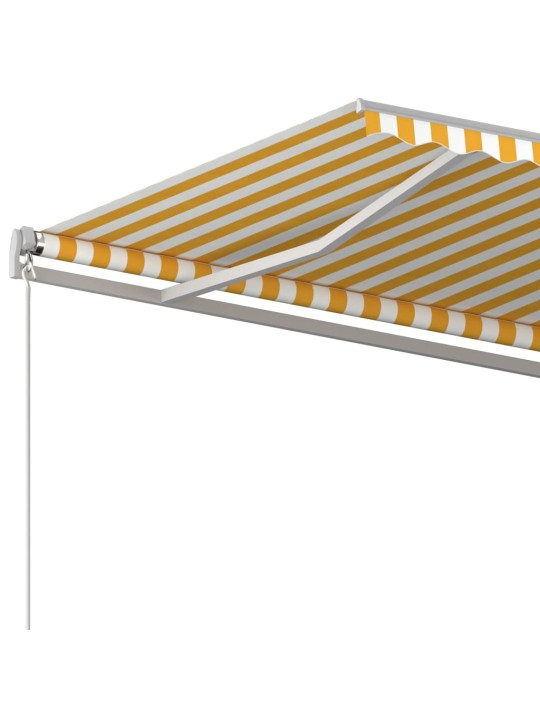 Automaattisesti kelattava markiisi tolpilla 4x3,5m keltavalk.