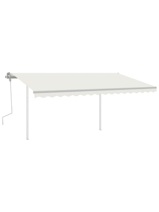 Manuaalisesti kelattava markiisi tolpilla 4,5x3,5 m kerma