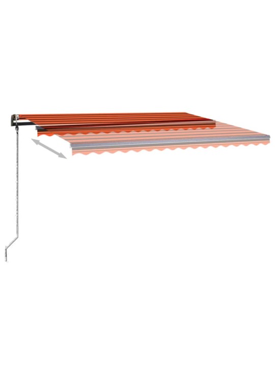 Manuaalisesti kelattava markiisi LED-valot 4x3 m oranssiruskea