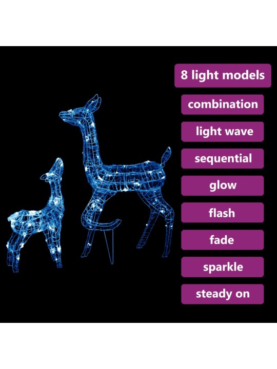 Poroperhe joulukoriste akryyli 160 LED-valoa sininen