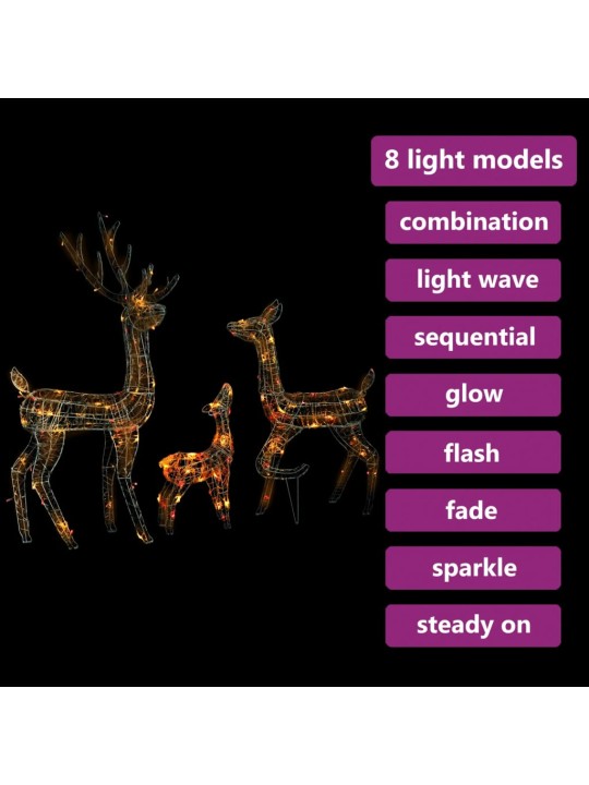 Poroperhe joulukoriste akryyli 300 LED-valoa värikäs