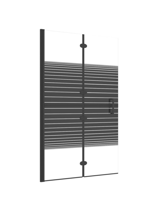 Taittuva suihkuseinä ESG 80x140 cm musta