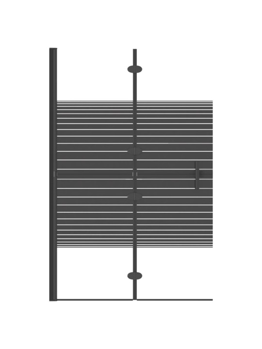 Taittuva suihkuseinä ESG 80x140 cm musta