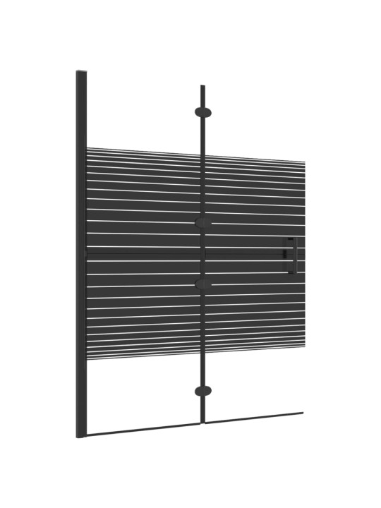 Taittuva suihkuseinä ESG 100x140 cm musta