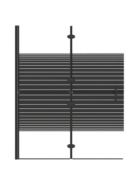 Taittuva suihkuseinä ESG 100x140 cm musta