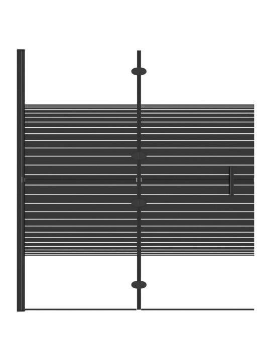 Taittuva suihkuseinä ESG 120x140 cm musta