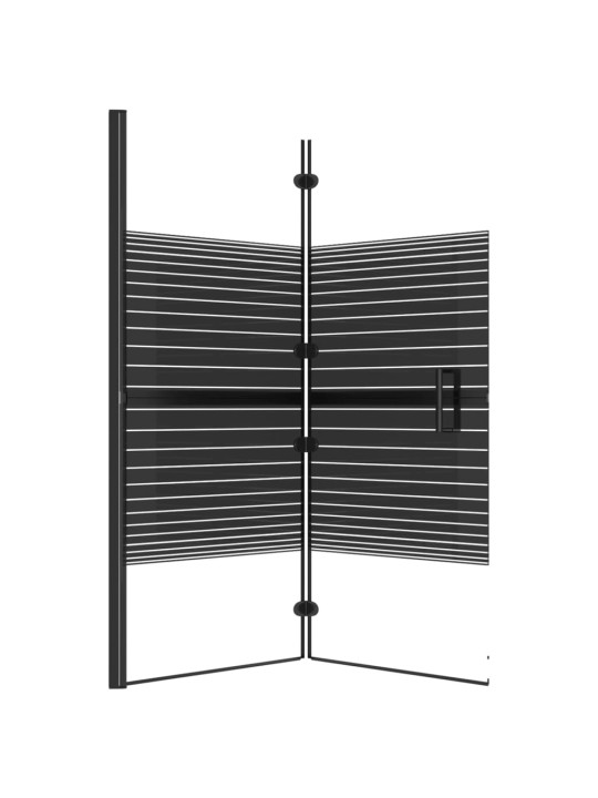 Taittuva suihkuseinä ESG 120x140 cm musta