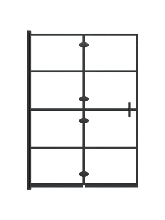 Taittuva suihkuseinä ESG 100x140 cm musta