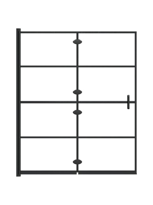 Taittuva suihkuseinä ESG 120x140 cm musta