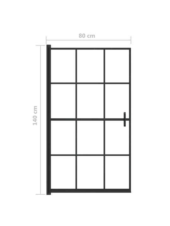 Suihkuseinä ESG 80x140 cm musta