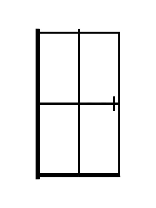 Taittuva suihkuseinä ESG 100x140 cm musta