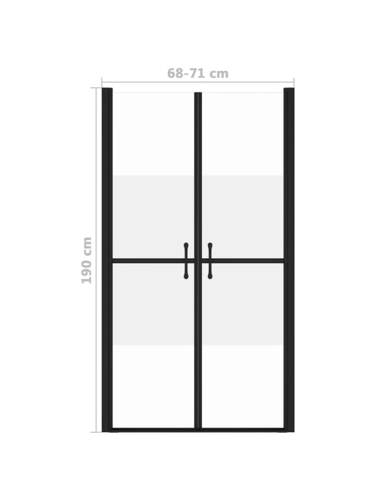 Suihkuovi puoliksi huurrettu ESG (68-71)x190 cm