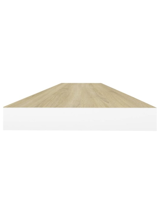 Kelluvat seinähyllyt 4 kpl tammi ja valkoinen 90x23,5x3,8 MDF