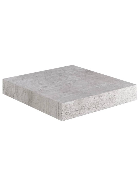 Kelluvat seinähyllyt 2 kpl betoninharmaa 23x23,5x3,8 cm MDF