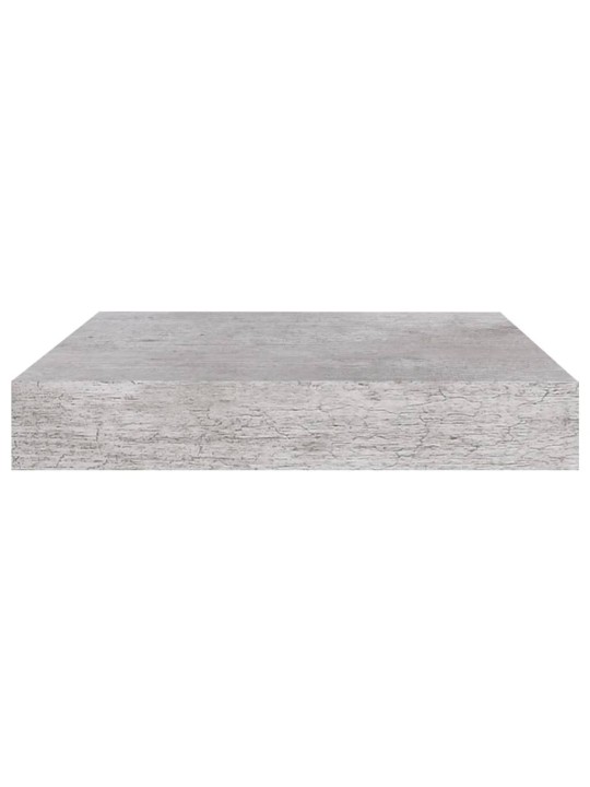 Kelluvat seinähyllyt 2 kpl betoninharmaa 23x23,5x3,8 cm MDF