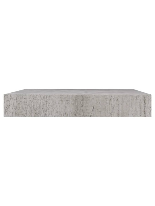 Kelluvat seinähyllyt 2 kpl betoninharmaa 23x23,5x3,8 cm MDF