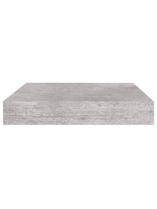 Kelluvat seinähyllyt 4 kpl betoninharmaa 23x23,5x3,8 cm MDF