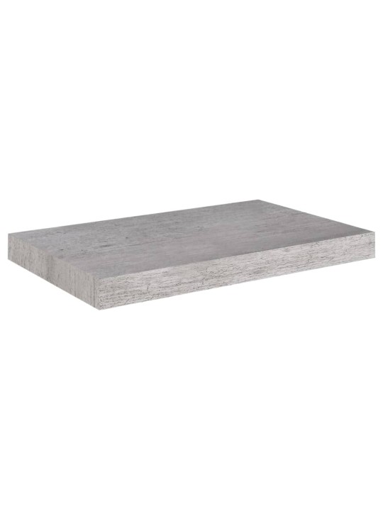 Kelluvat seinähyllyt 2 kpl betoninharmaa 50x23x3,8 cm MDF