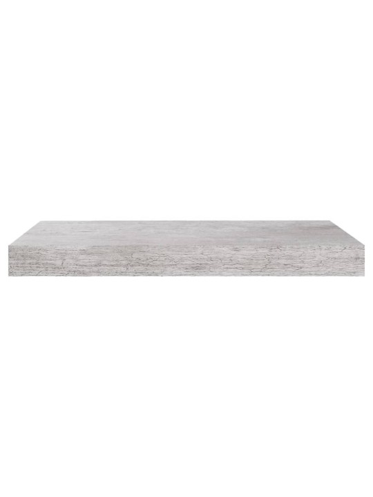 Kelluvat seinähyllyt 2 kpl betoninharmaa 50x23x3,8 cm MDF