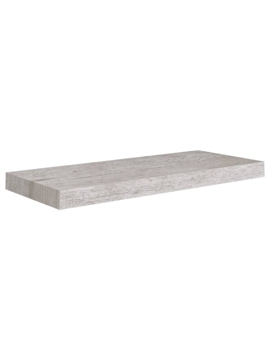 Kelluvat seinähyllyt 2 kpl betoninharmaa 60x23,5x3,8 cm MDF