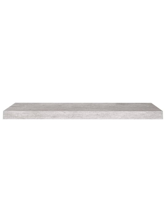 Kelluvat seinähyllyt 2 kpl betoninharmaa 80x23,5x3,8 cm MDF