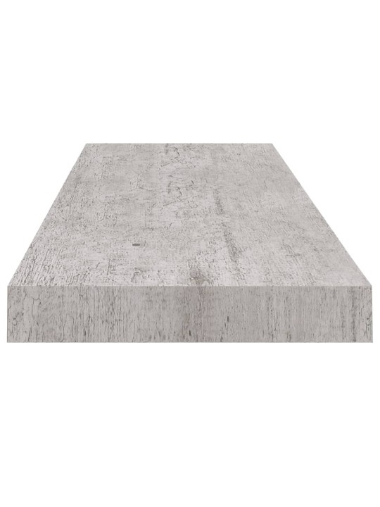 Kelluvat seinähyllyt 2 kpl betoninharmaa 80x23,5x3,8 cm MDF