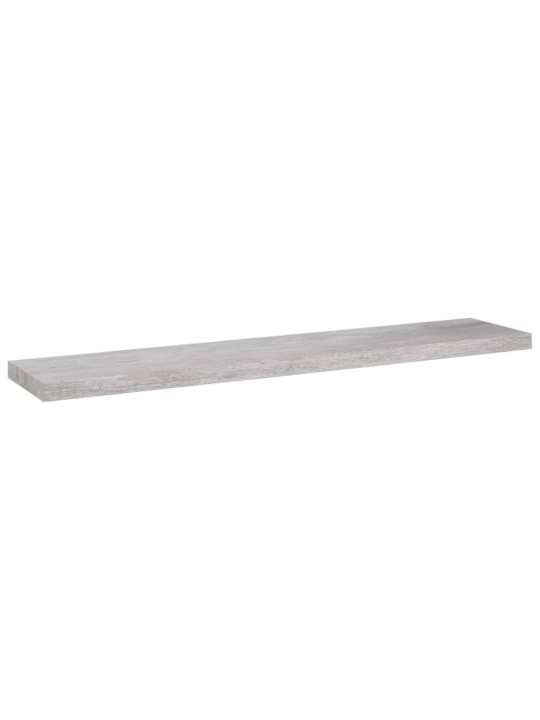 Kelluvat seinähyllyt 2 kpl betoninharmaa 120x23,5x3,8 cm MDF