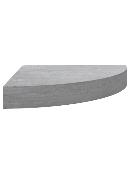 Seinäkulmahyllyt 2 kpl betoninharmaa 25x25x3,8 cm MDF