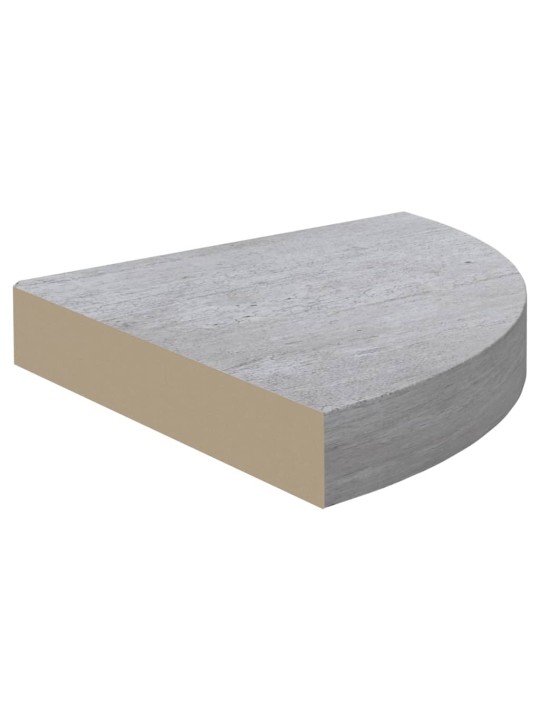 Seinäkulmahyllyt 4 kpl betoninharmaa 25x25x3,8 cm MDF