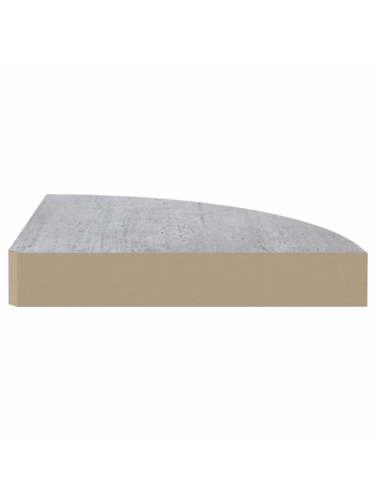 Seinäkulmahyllyt 2 kpl betoninharmaa 35x35x3,8 cm MDF