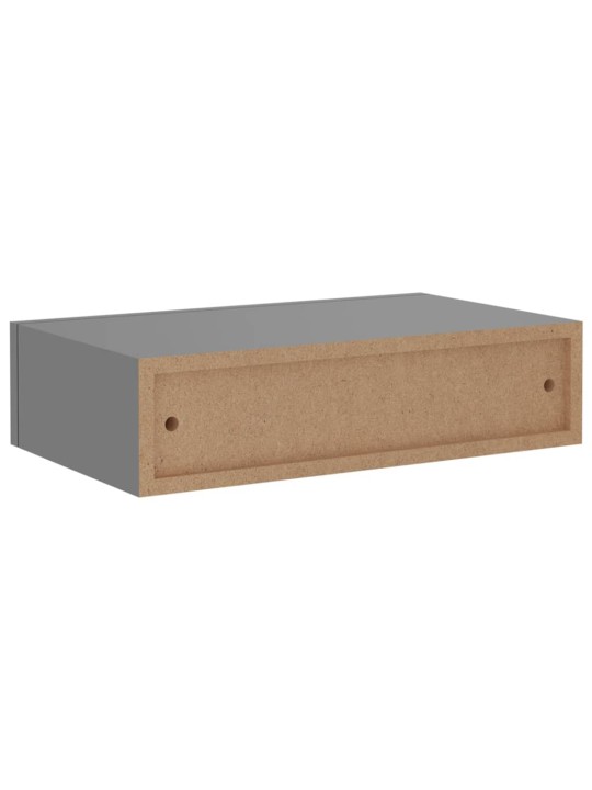 Seinälaatikkohyllyt 2 kpl harmaa 40x23,5x10 cm MDF