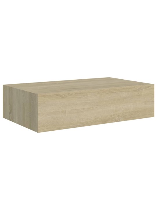 Seinälaatikkohyllyt 2 kpl tammi 40x23,5x10 cm MDF