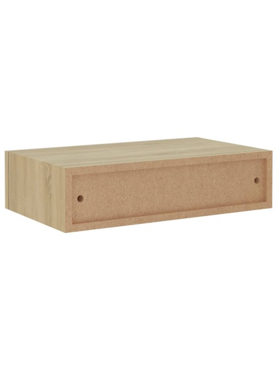 Seinälaatikkohyllyt 2 kpl tammi 40x23,5x10 cm MDF