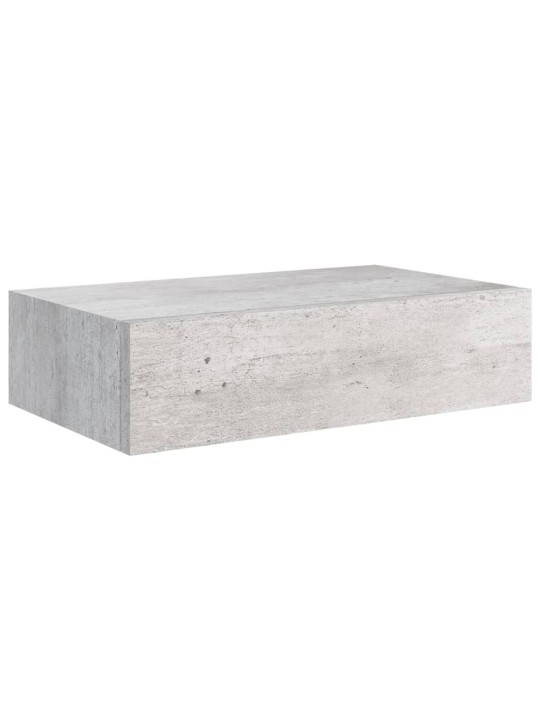 Seinälaatikkohyllyt 2 kpl betoninharmaa 40x23,5x10 cm MDF