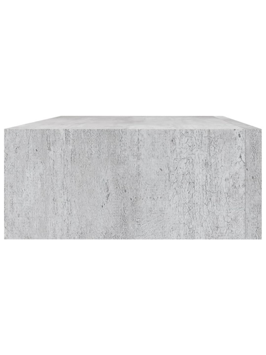 Seinälaatikkohyllyt 2 kpl betoninharmaa 40x23,5x10 cm MDF