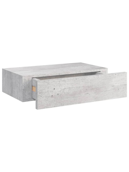 Seinälaatikkohyllyt 2 kpl betoninharmaa 40x23,5x10 cm MDF