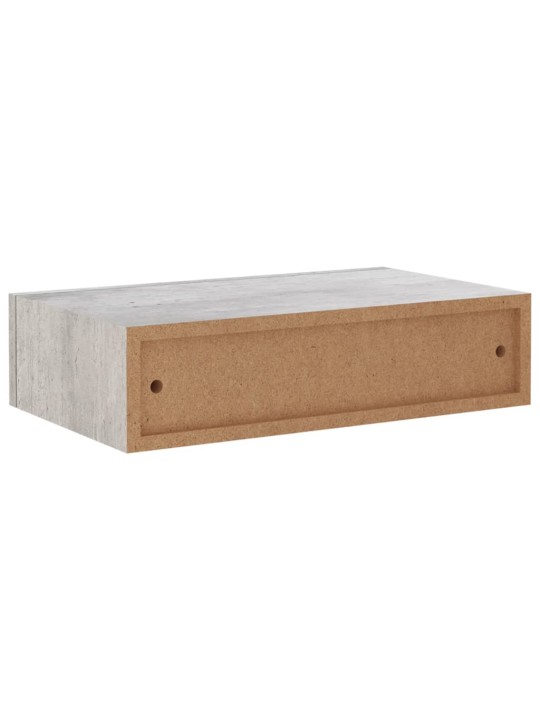 Seinälaatikkohyllyt 2 kpl betoninharmaa 40x23,5x10 cm MDF