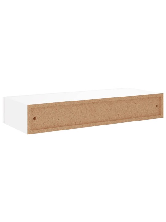 Laatikkohyllyt seinälle 2 kpl valkoinen 60x23,5x10 cm MDF