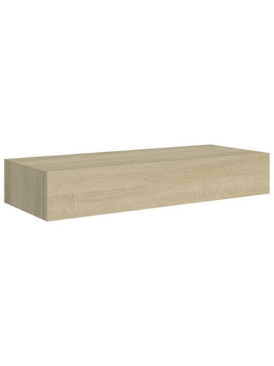 Seinälaatikkohylly tammi 60x23,5x10 cm MDF