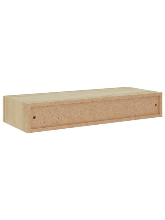 Seinälaatikkohylly tammi 60x23,5x10 cm MDF