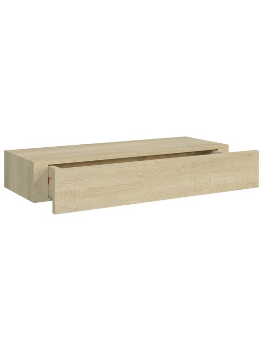 Seinälaatikkohylly tammi 60x23,5x10 cm MDF