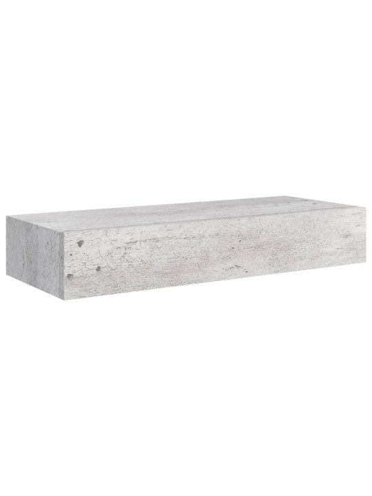 Seinälaatikkohylly betoninharmaa 60x23,5x10 cm MDF