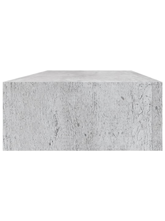 Seinälaatikkohylly betoninharmaa 60x23,5x10 cm MDF